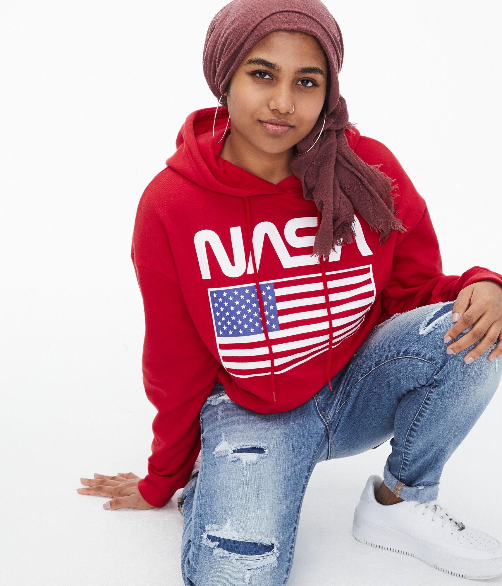 NASA Flag Pullover Hoodie