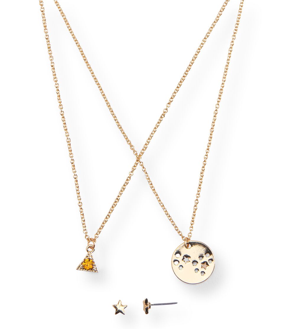 Scorpio Stud Earring & Necklace Set