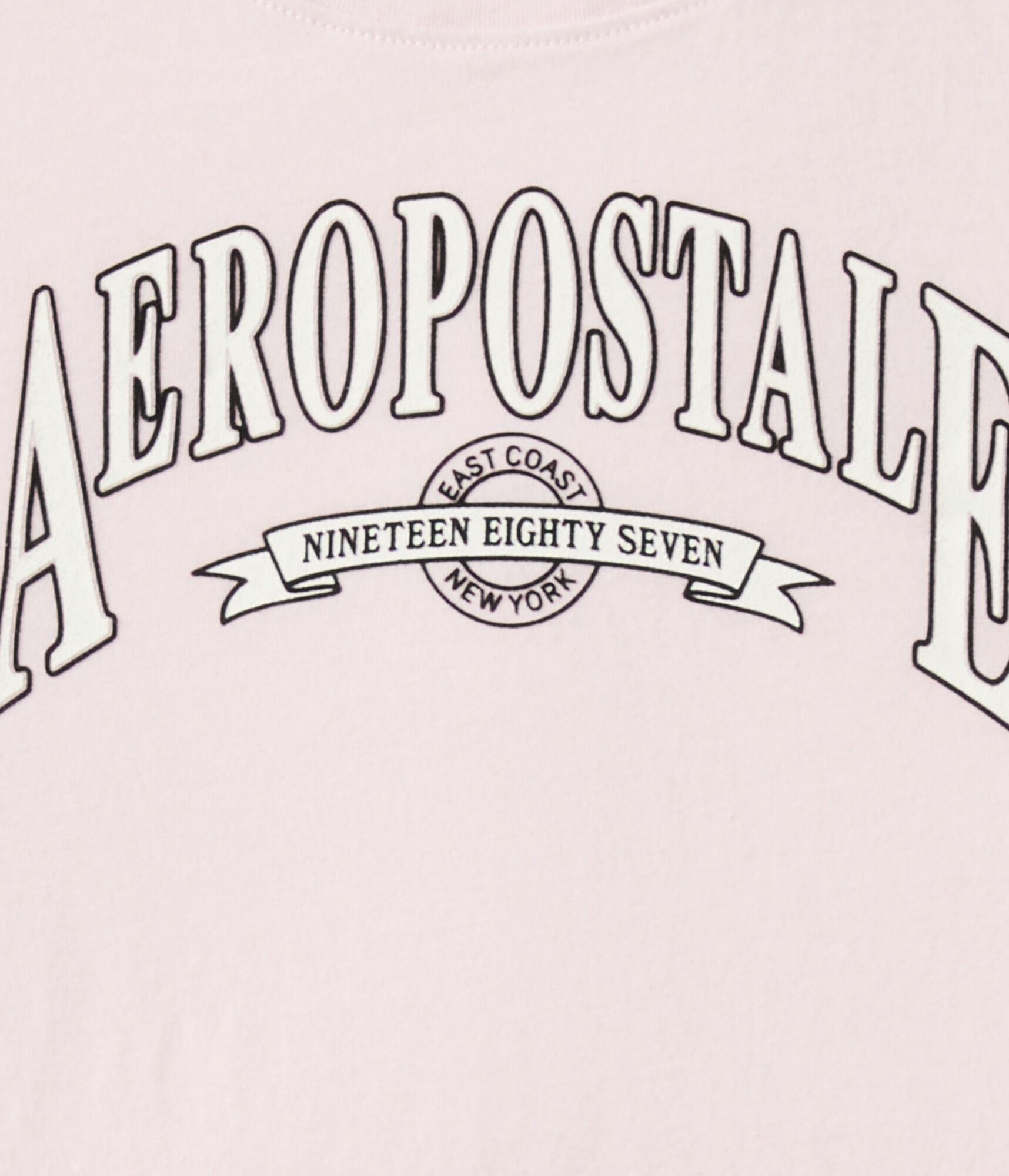 Aeropostale Arch Flocked Graphic Tee