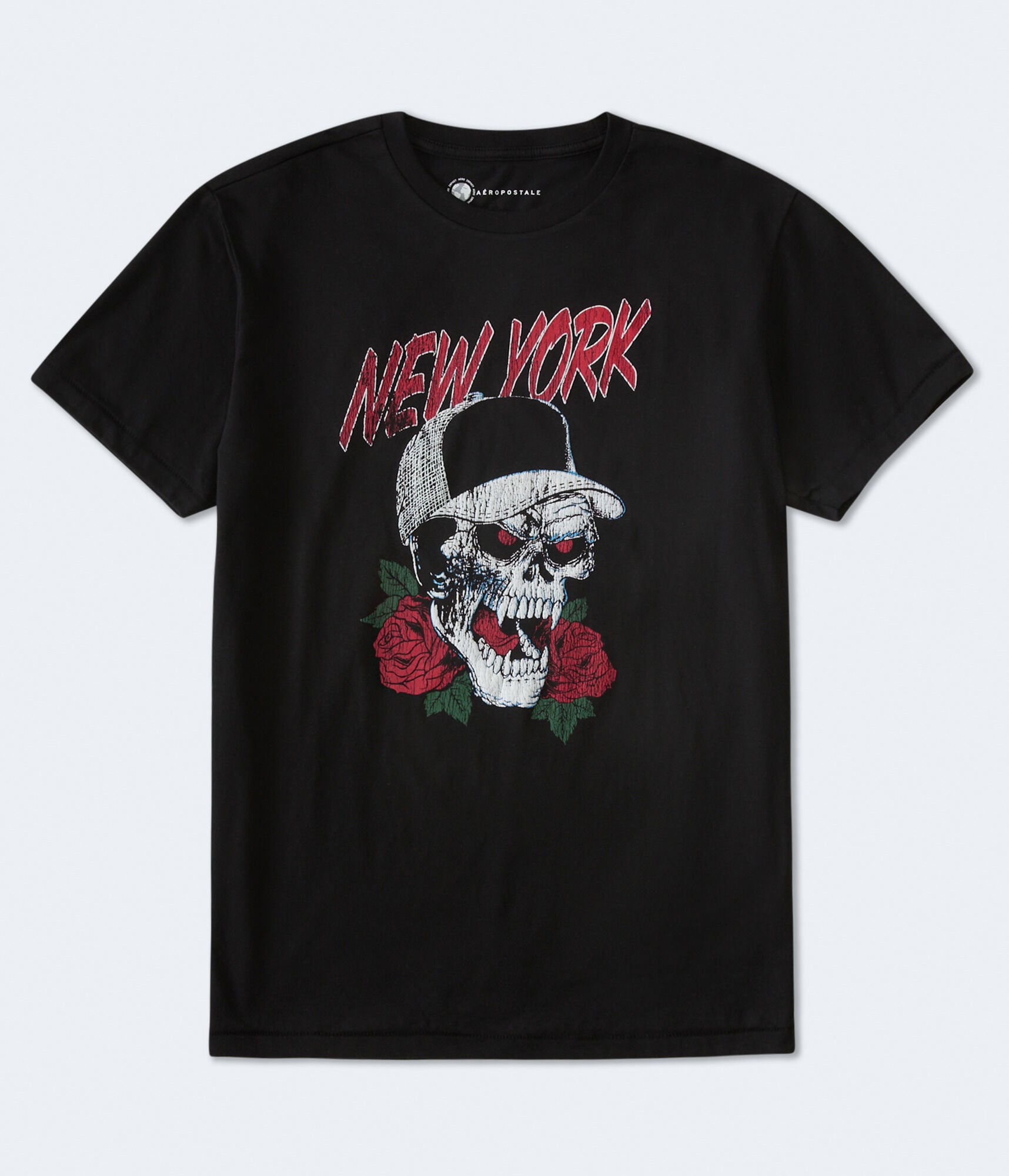 New York Rose Skull Graphic Tee