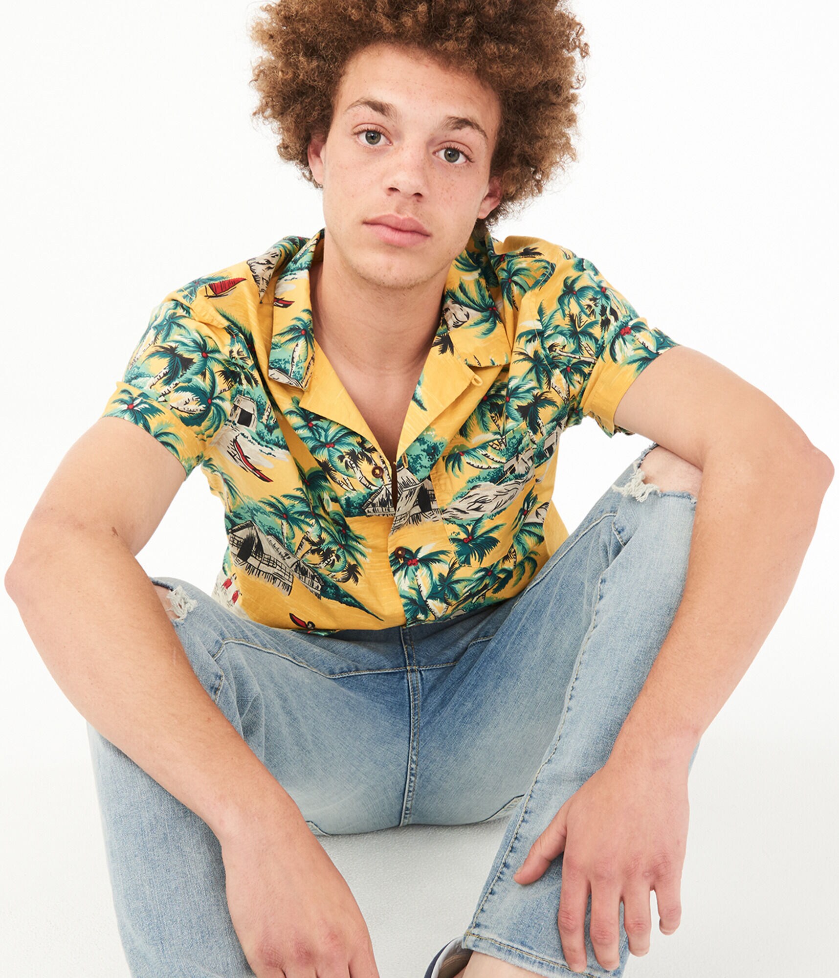 Island Life Button-Down Resort Shirt