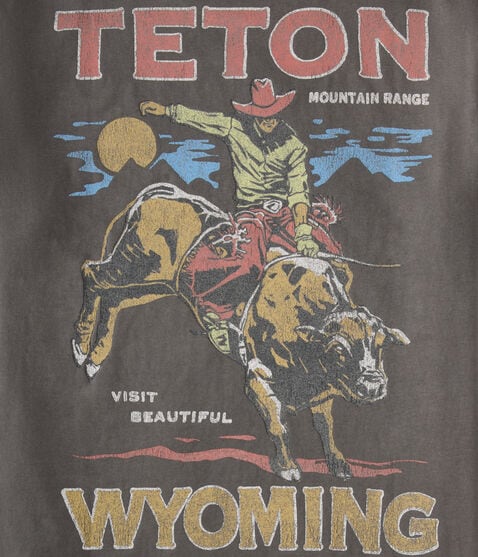 Teton Wyoming Cowboy Graphic Tee Teton Wyoming Cowboy Graphic Tee