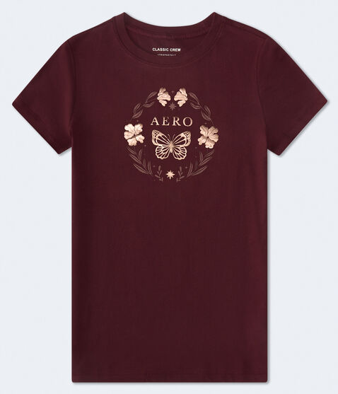 Aero Butterfly Circle Foil Graphic Tee Aero Butterfly Circle Foil Graphic Tee