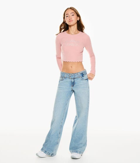 Low-Rise Wide Leg Jean Low-Rise Wide Leg Jean