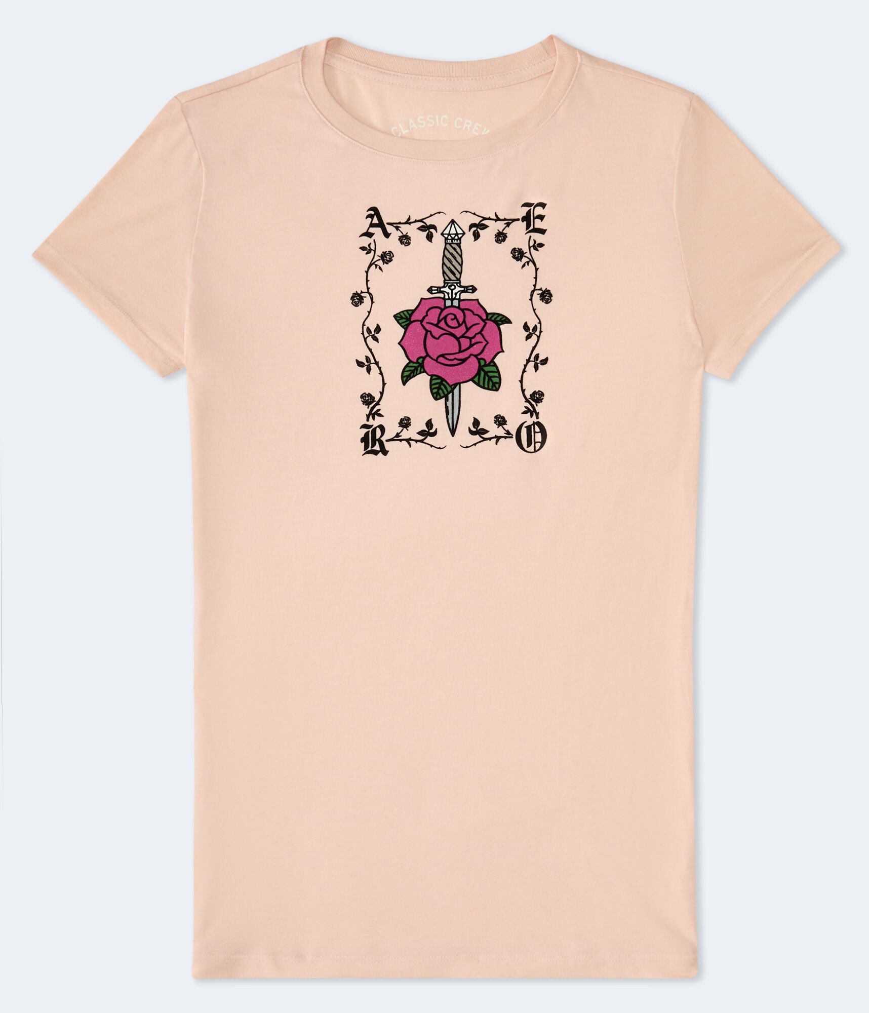 Rose Vine Flocked Graphic Tee