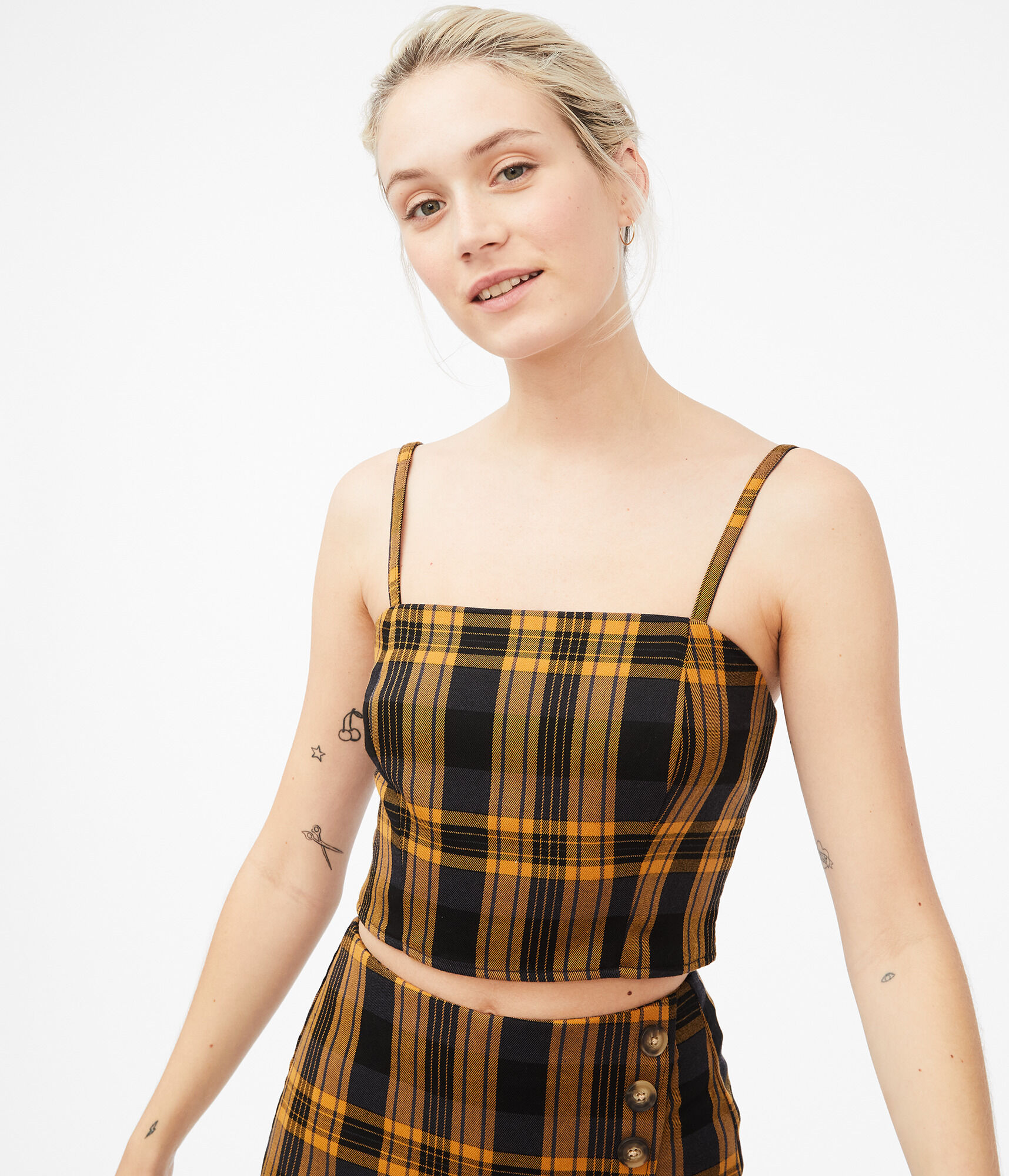 Plaid Cropped Tank