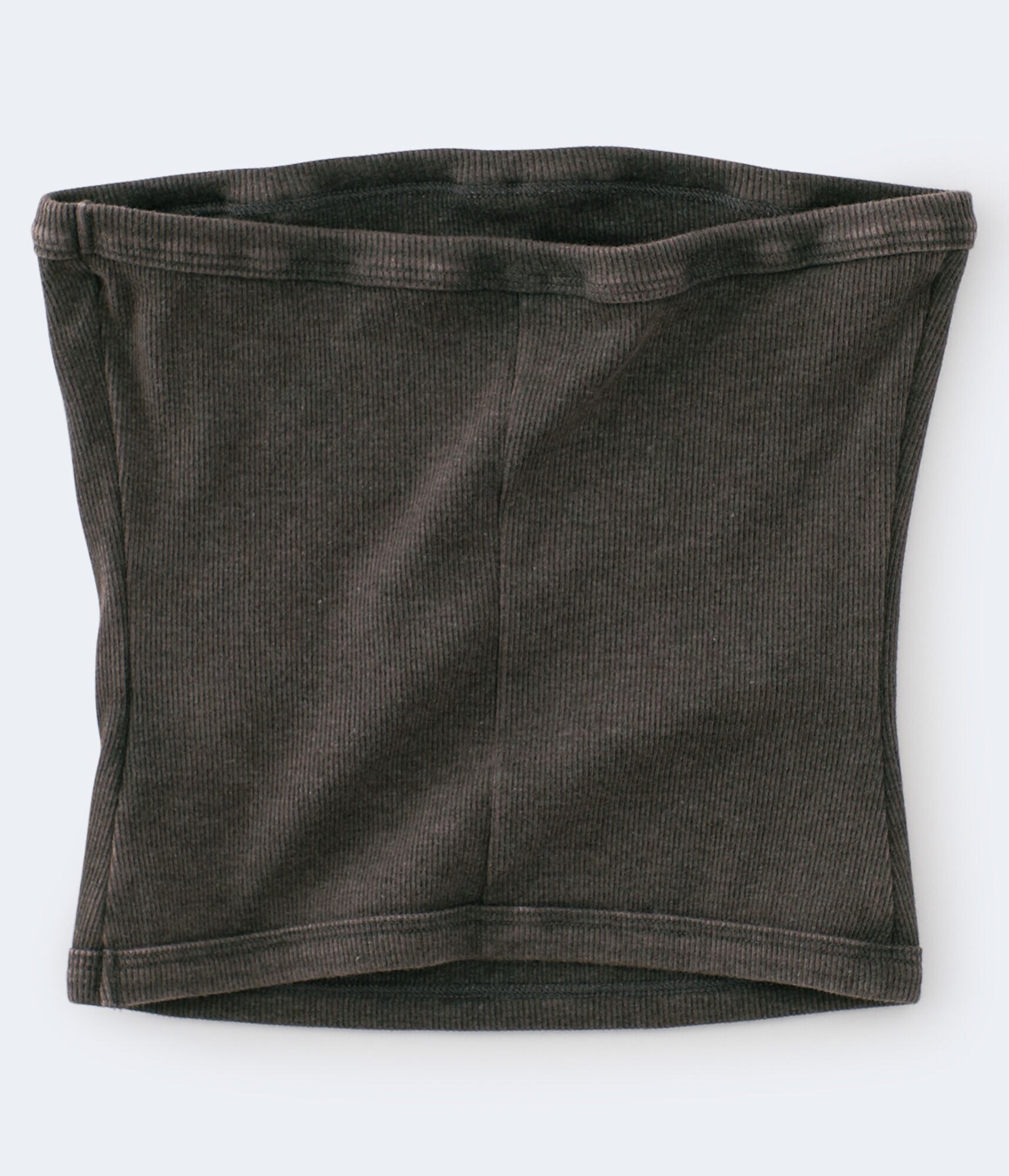 Acid Wash Ribbed Cropped Tube Top