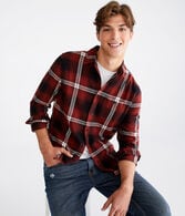 Long Sleeve Heavy Plaid Flannel Shirt