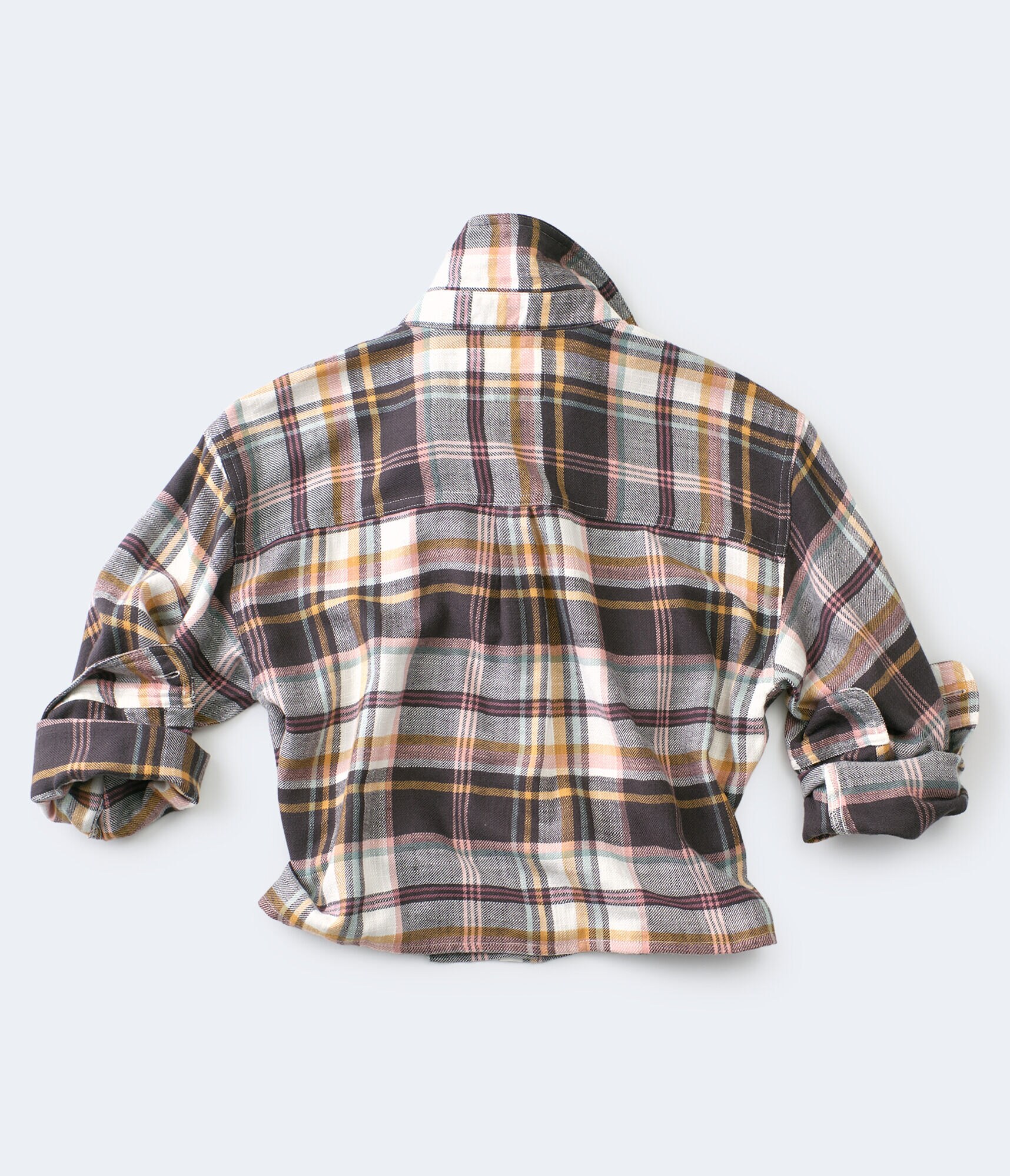 Long Sleeve Plaid Button-Down Shirt