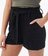 High-Rise Paper Bag Shorts
