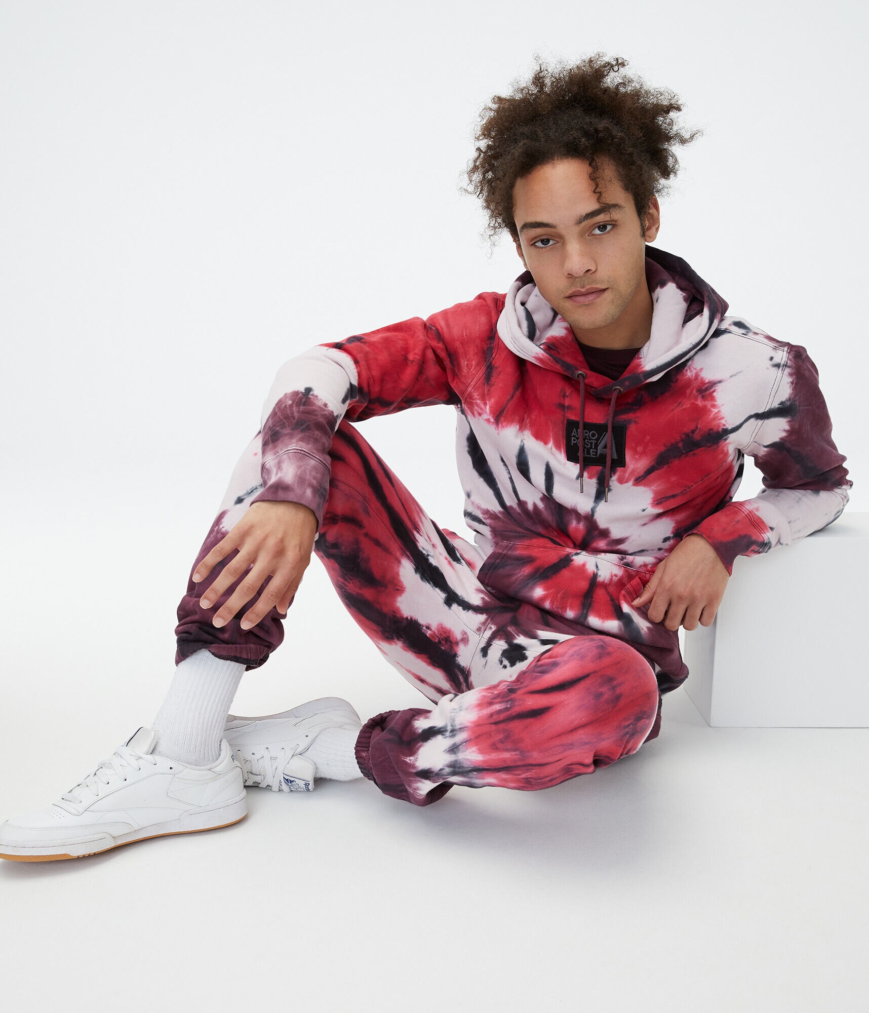 Spiral Tie-Dye Box Logo Pullover Hoodie