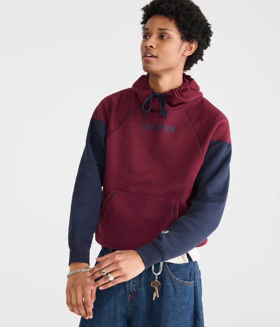 Champion Logo Piped Pullover Hoodie
