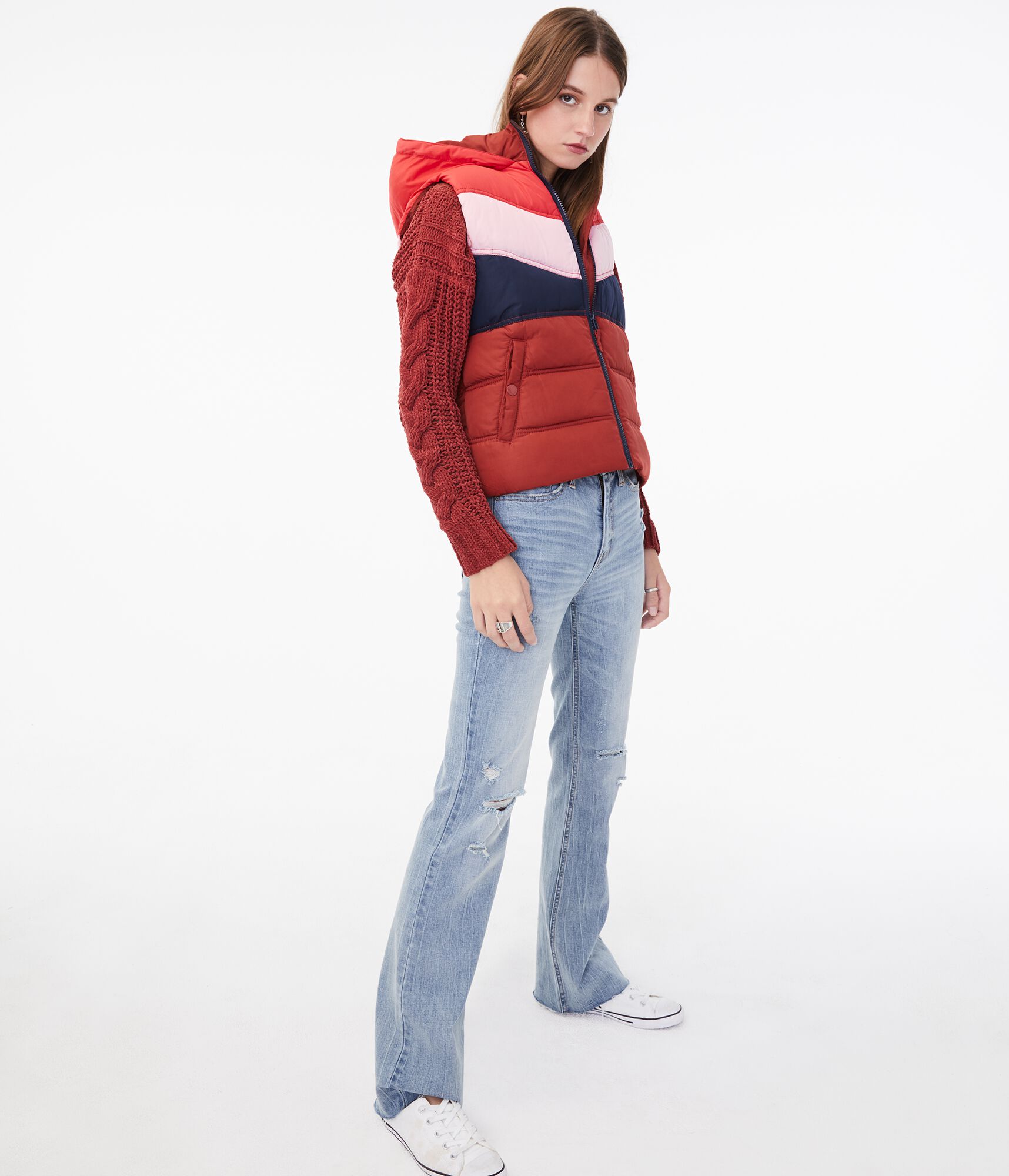 Colorblock Puffer Vest