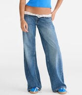 Super Low-Rise Ultra Wide Leg Jean