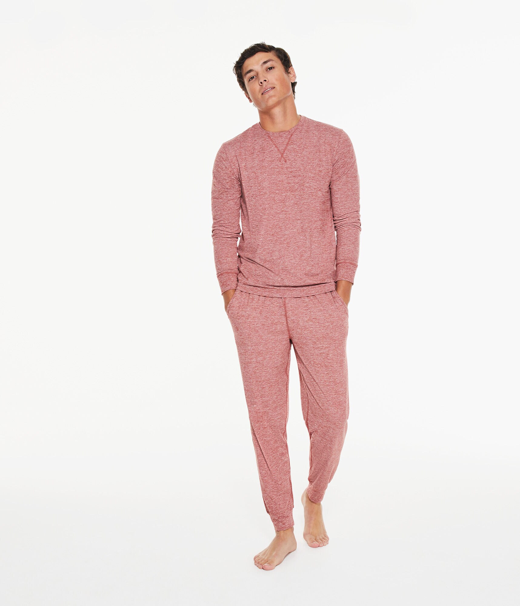 Long Sleeve Space-Dye Stretch Sleep Tee