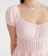 Eyelet Scoop-Neck Romper