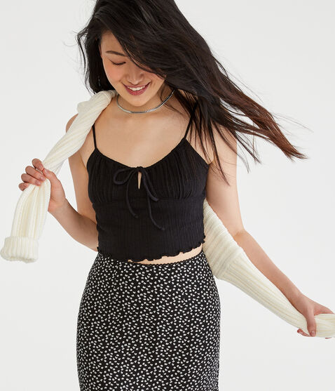 Tie-Front Cropped Cami Tie-Front Cropped Cami