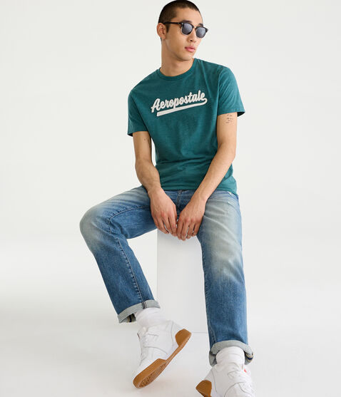 Aeropostale Script Logo Appliqué Graphic Tee