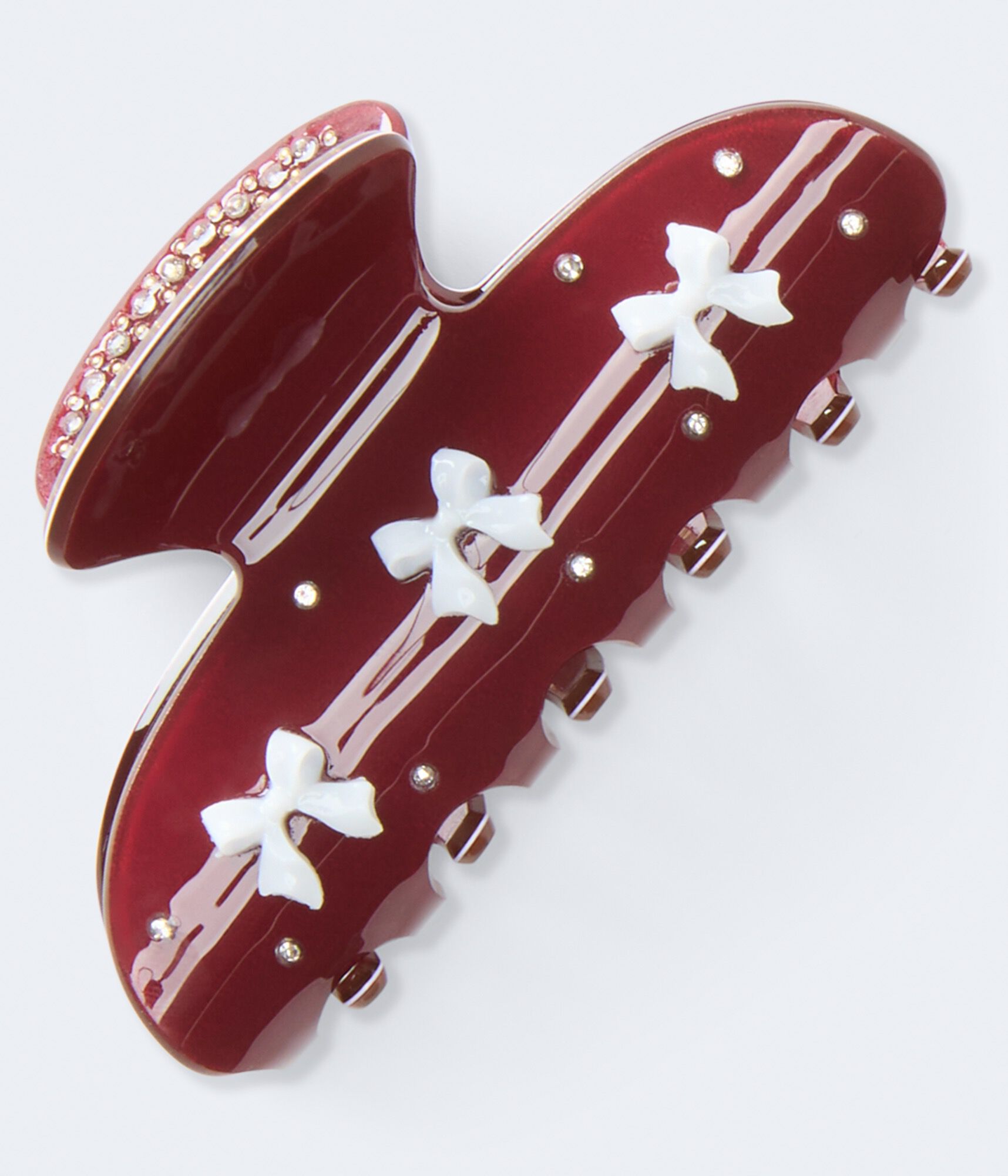 Bow Rhinestone Claw Hair Clip