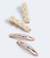Daisy & Enamel Hair Clip 4-Pack