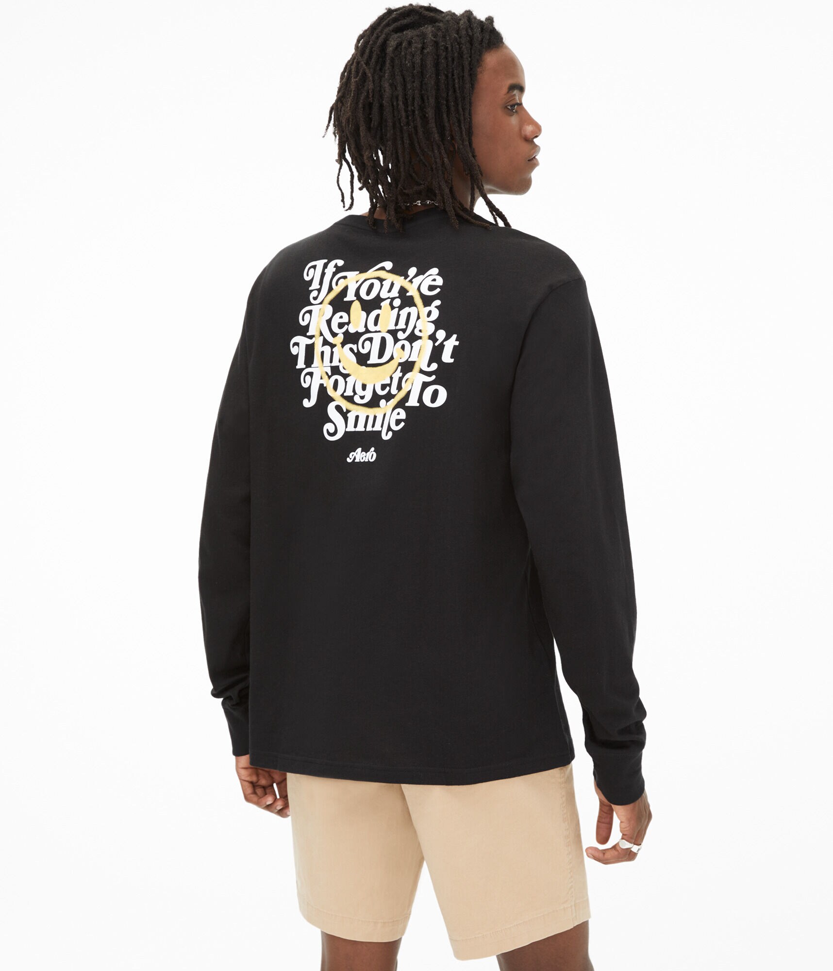 Long Sleeve Don't Forget To Smile Graphic Tee