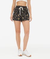 Floral High-Rise Windbreaker Shorts