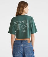 Montreal Cropped Boyfriend Graphic Tee