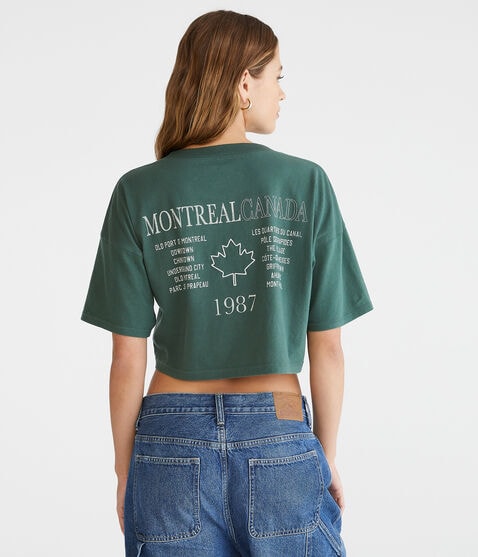 Montreal Cropped Boyfriend Graphic Tee