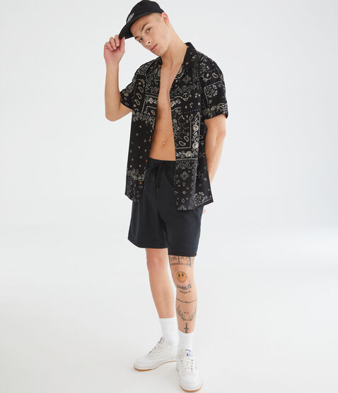 Bandana Print Button-Down Resort Shirt