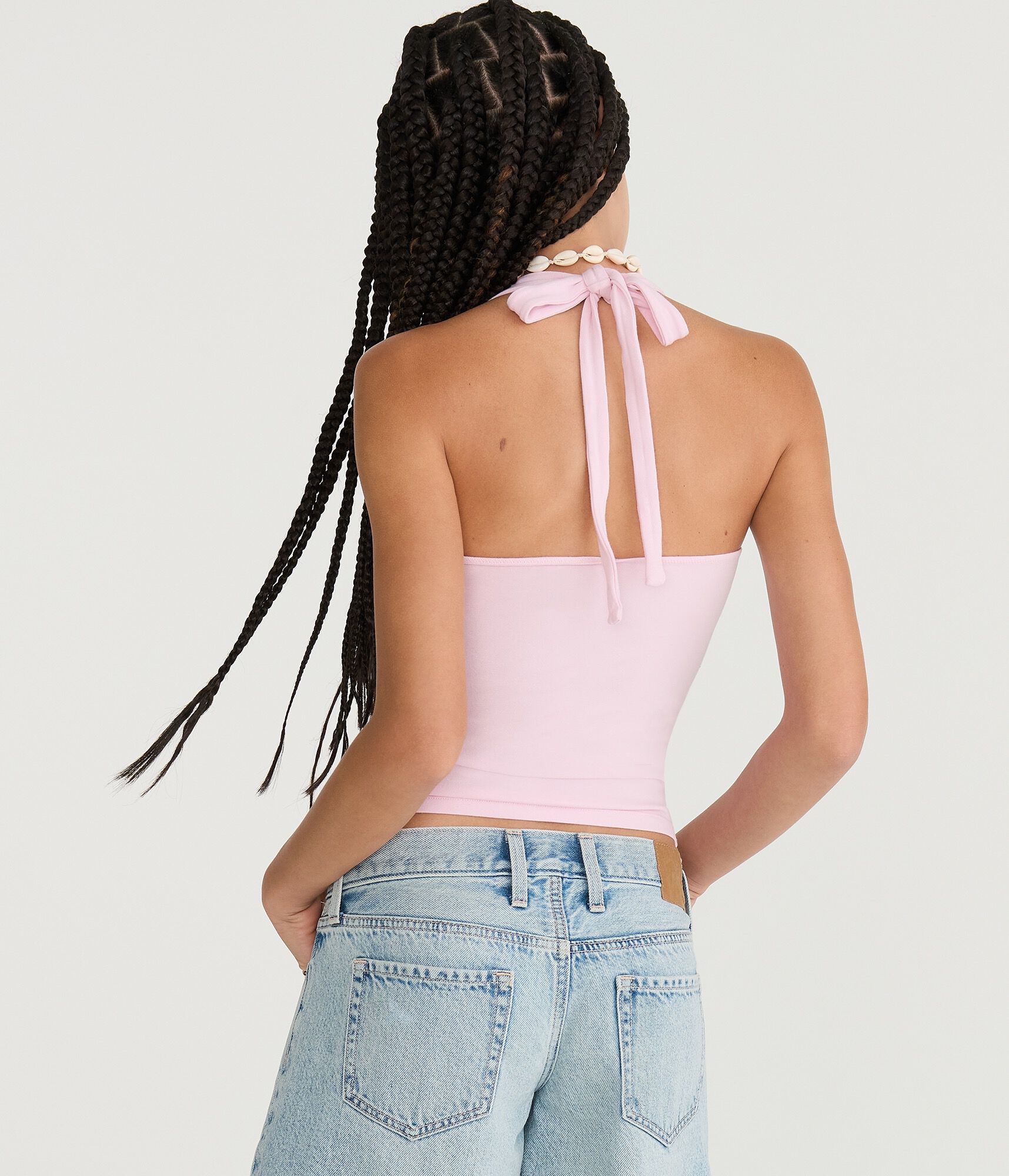 Beaded Hibiscus Everyday Halter Top