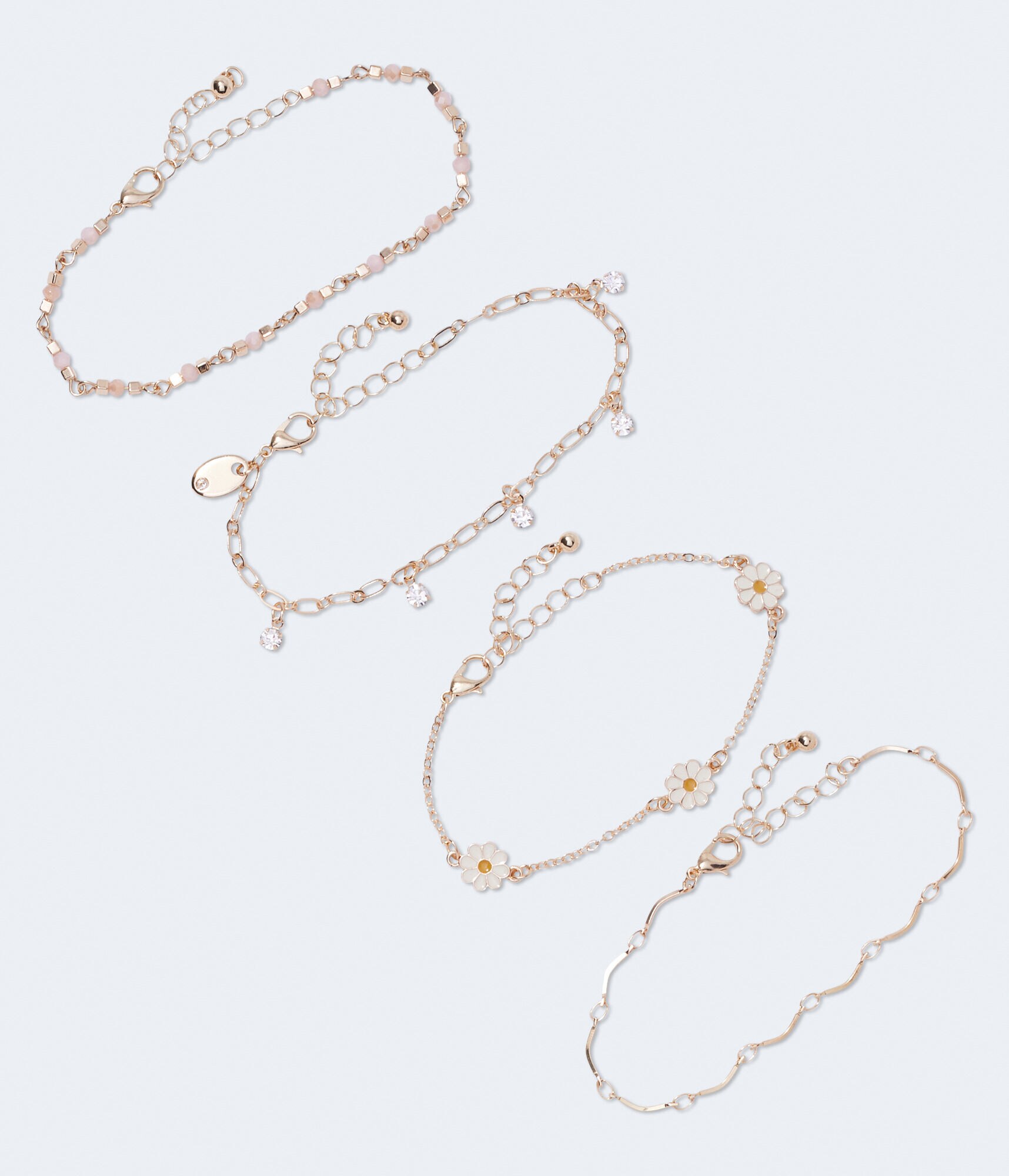 Sparkle Flower Bracelet 4-Pack