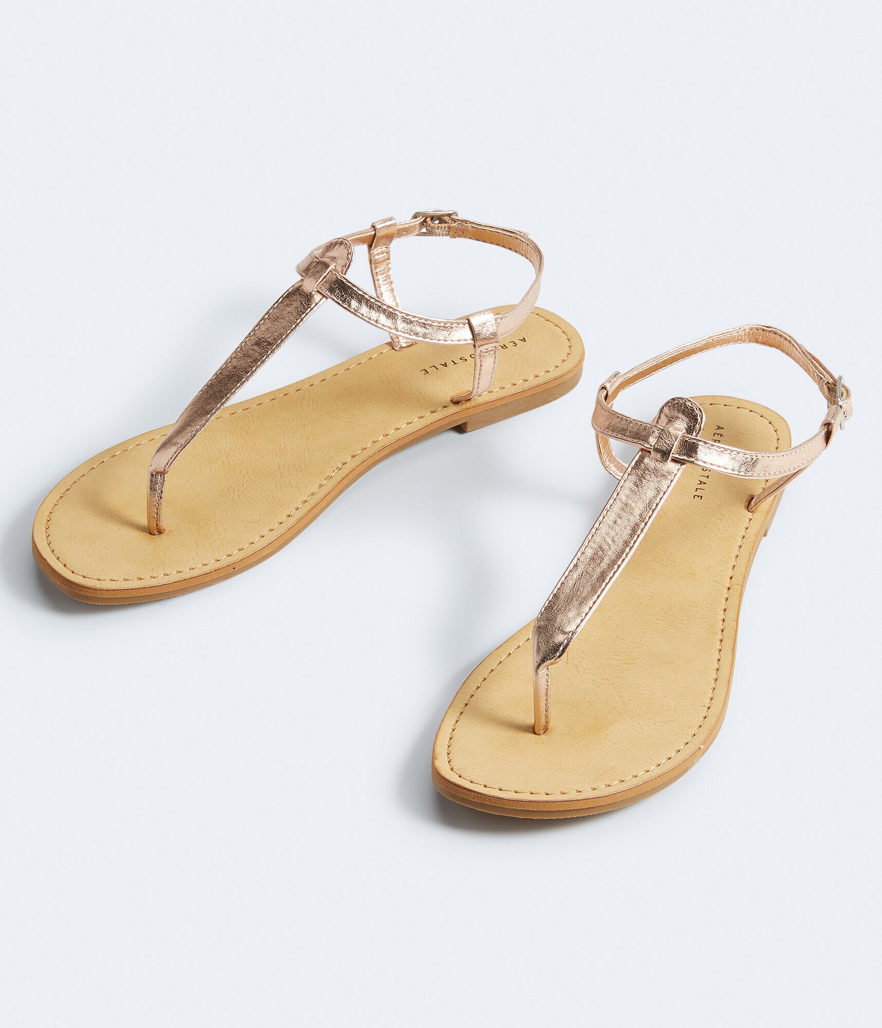 Faux Leather T-Strap Sandal***