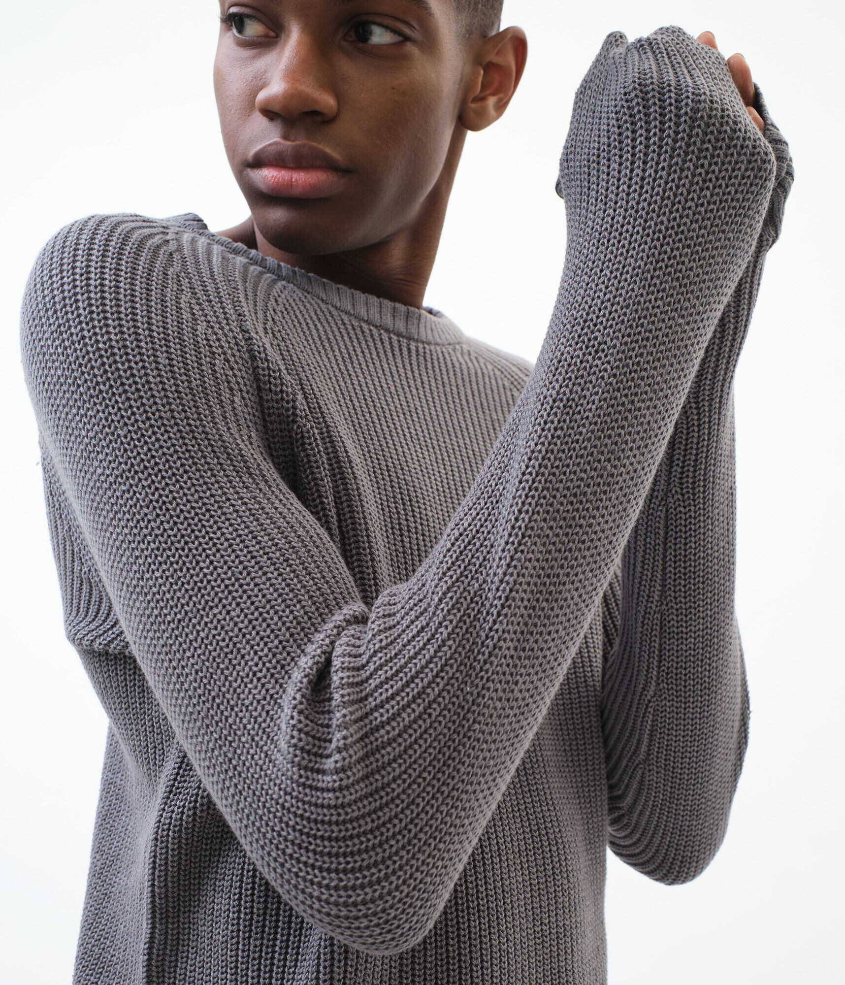 Ribbed Crew Sweater***