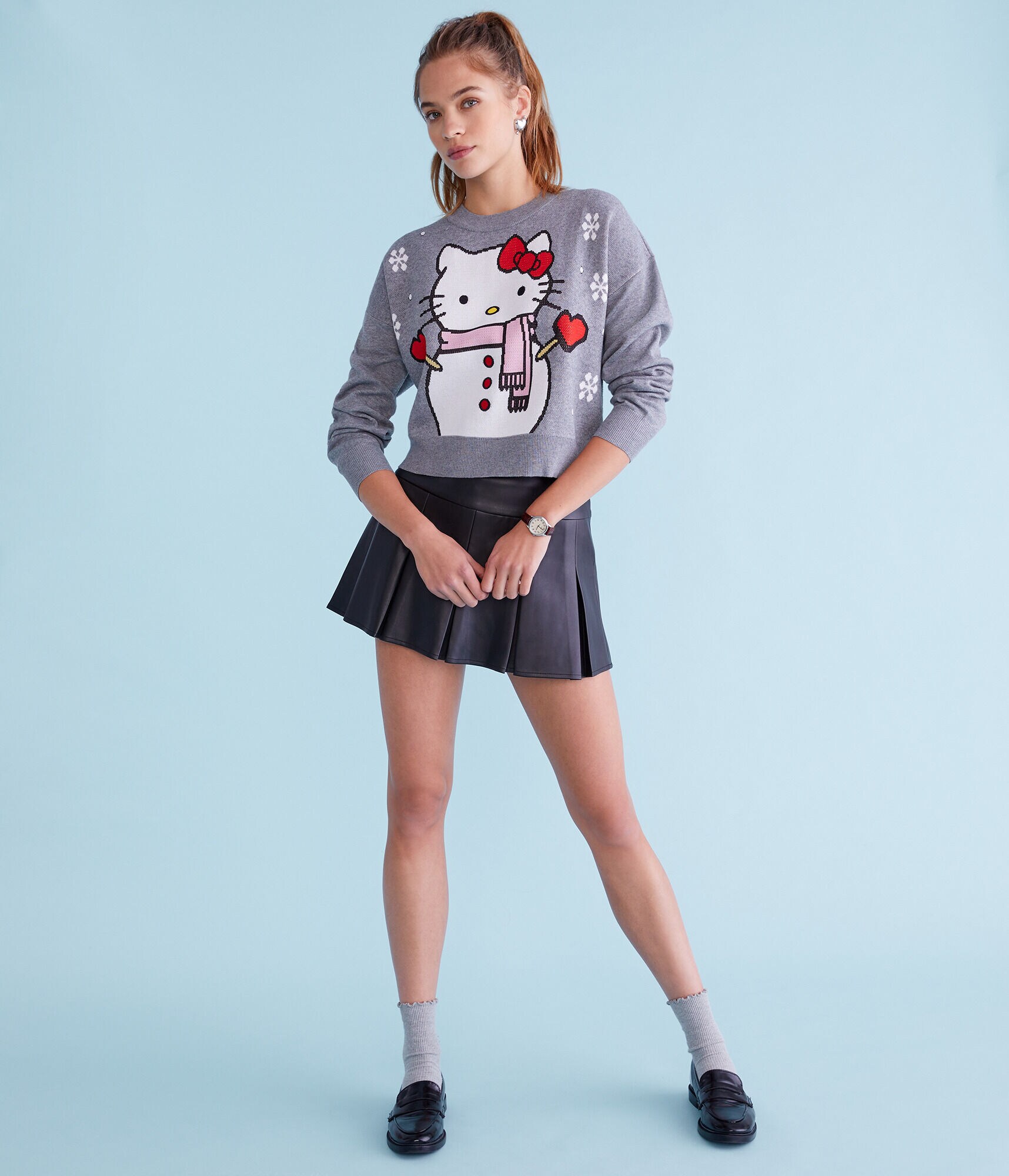 Hello Kitty Snowman Crew Sweater