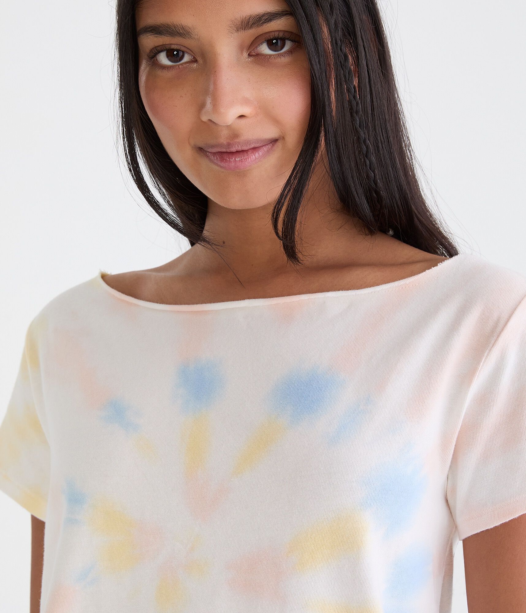 Seriously Soft Tie-Dye Off-The-Shoulder Vintage Fit Tee