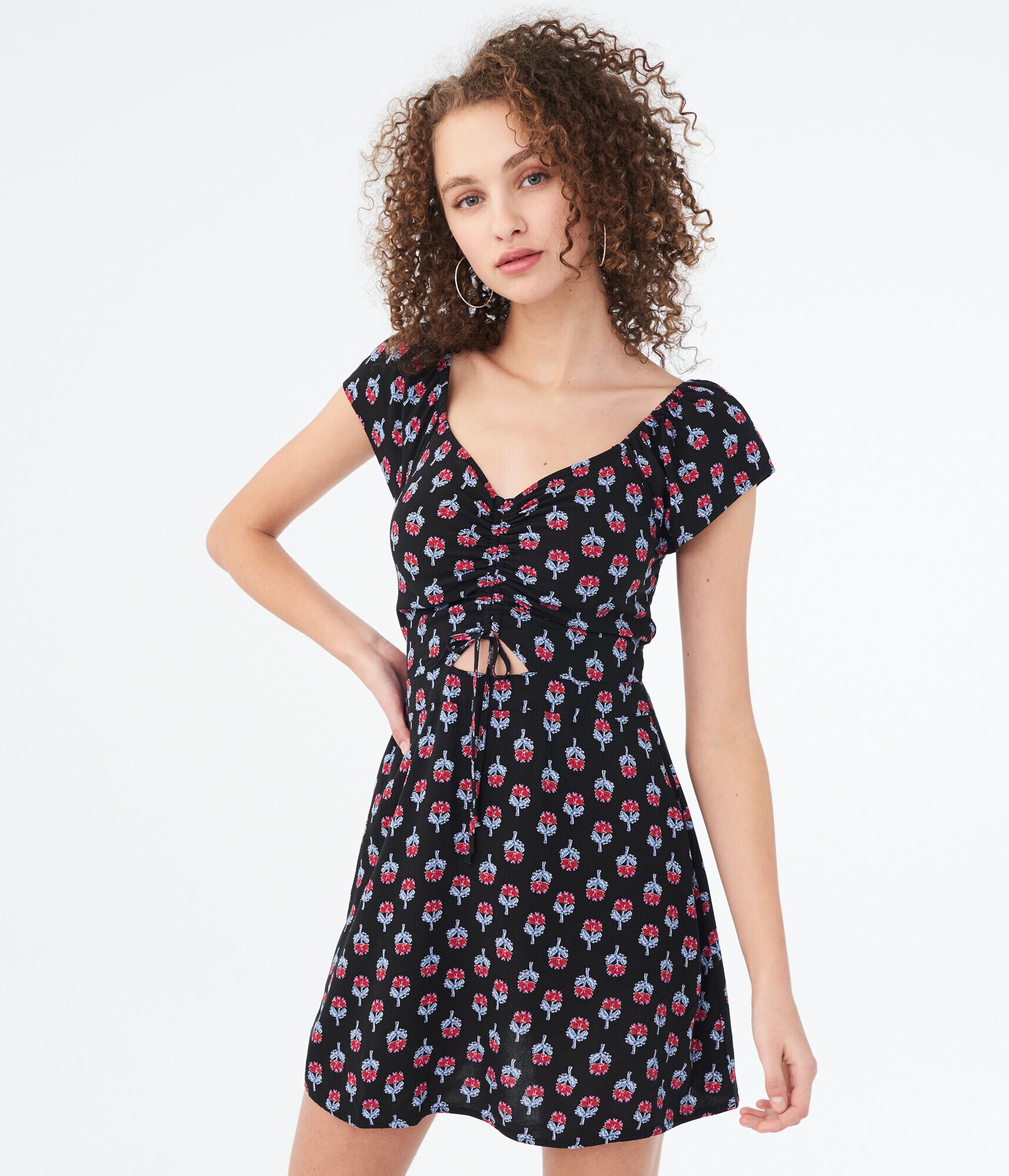 Sweetheart Cutout A-Line Dress