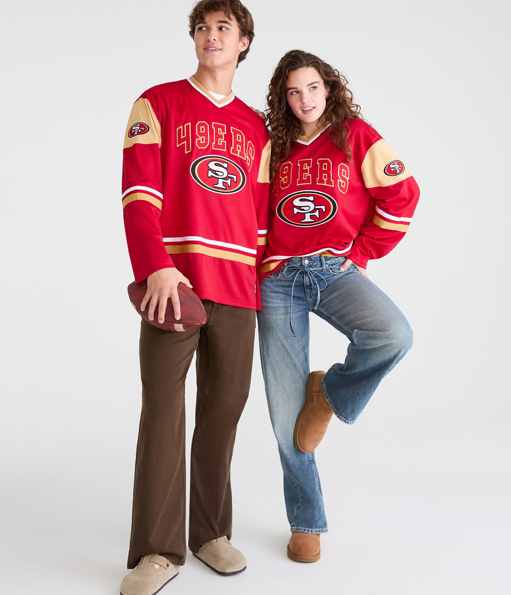 Long Sleeve San Francisco 49ers V-Neck Top