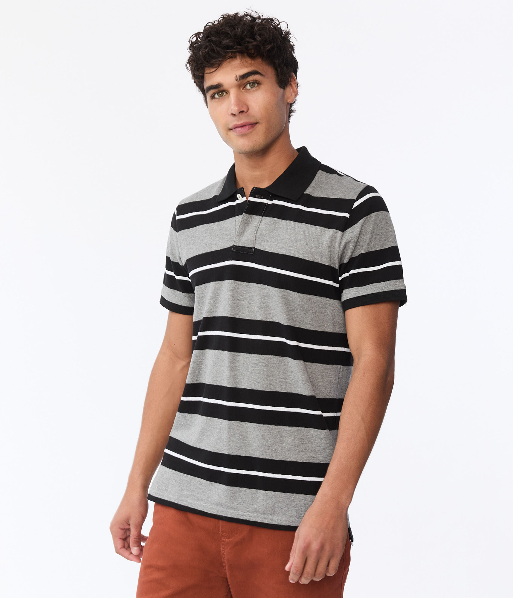 Thick Stripe Piqu&eacute; Polo
