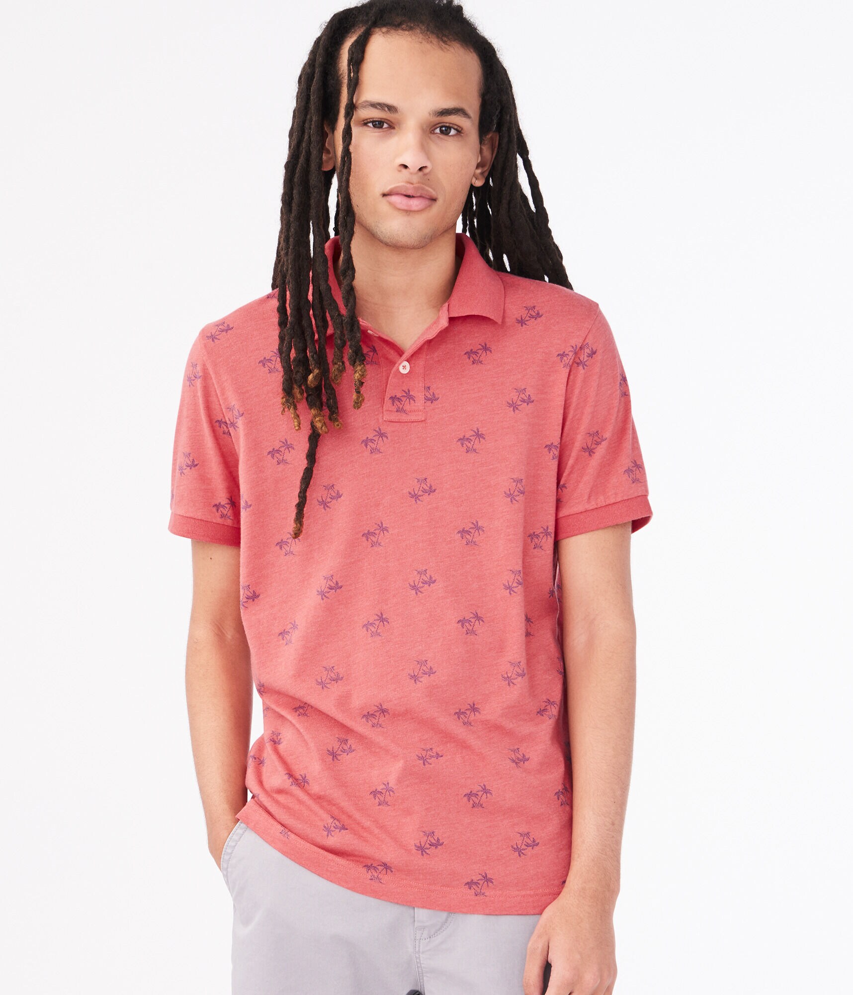 Palm Tree Jersey Polo