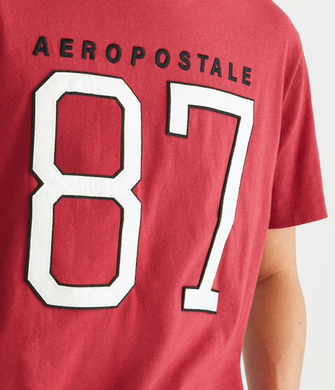 Aeropostale Large 87 Appliqué Graphic Tee Aeropostale Large 87 Appliqué Graphic Tee
