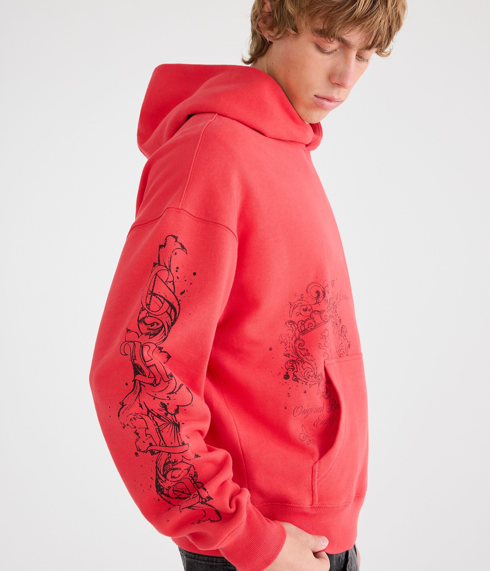 Lion Crest Boxy Pullover Hoodie