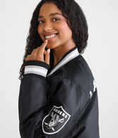 Las Vegas Raiders Satin Bomber Jacket