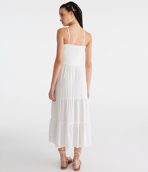 Solid Strapless Smocked Maxi Dress Solid Strapless Smocked Maxi Dress