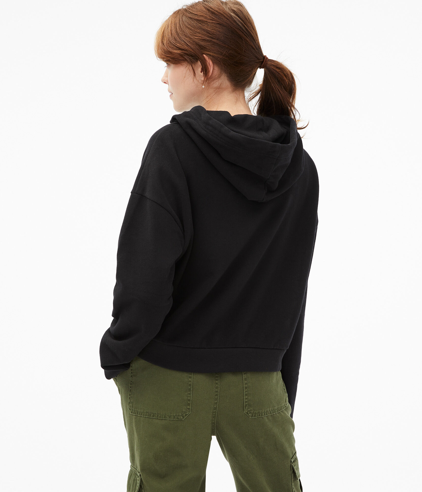 Embroidered Rose Pullover Hoodie***