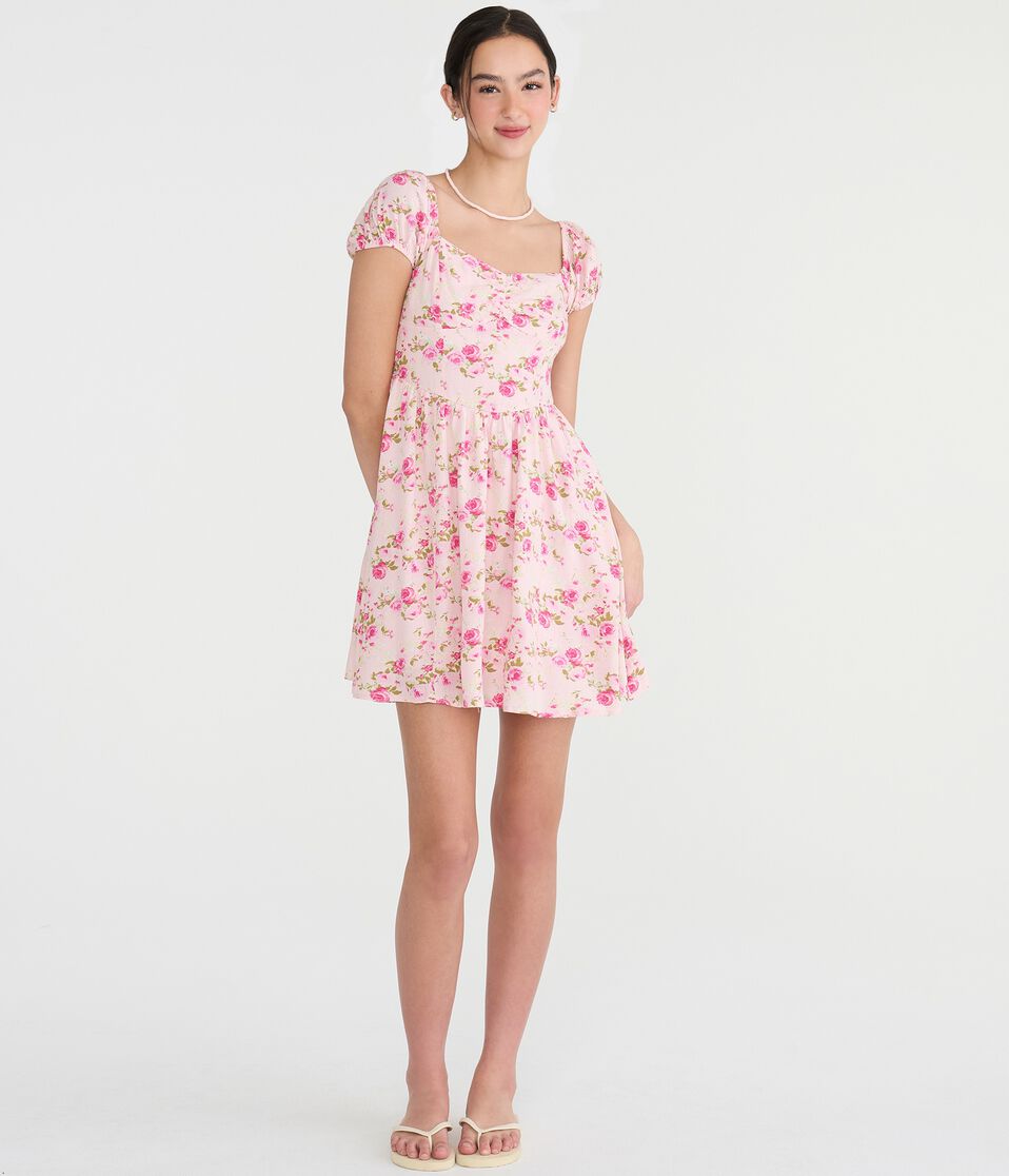 Floral Sweetheart Fit & Flare Mini Dress Floral Sweetheart Fit & Flare Mini Dress