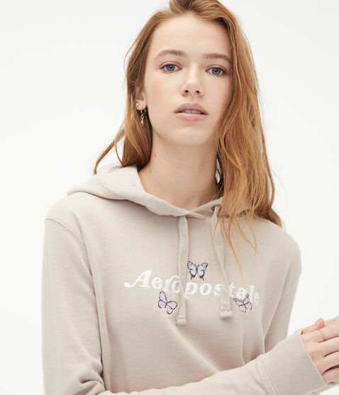 Aeropostale Butterfly Pullover Hoodie Aeropostale Butterfly Pullover Hoodie