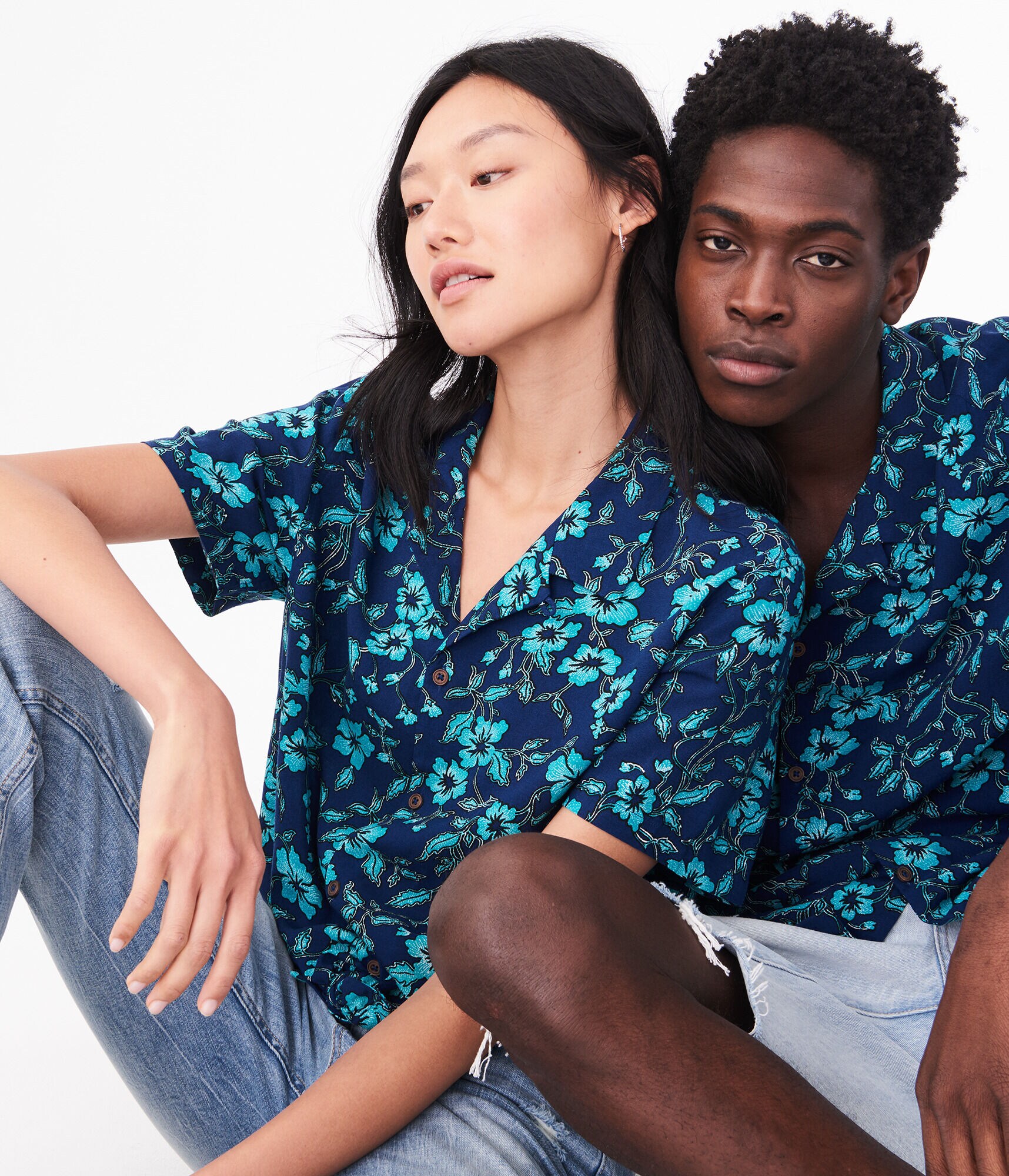 Aero One Luau Floral Button-Down Shirt