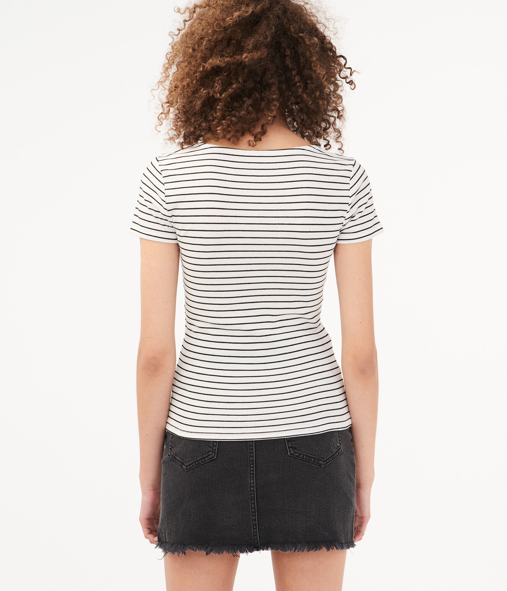 Seriously Soft Striped Zip-Up Tee