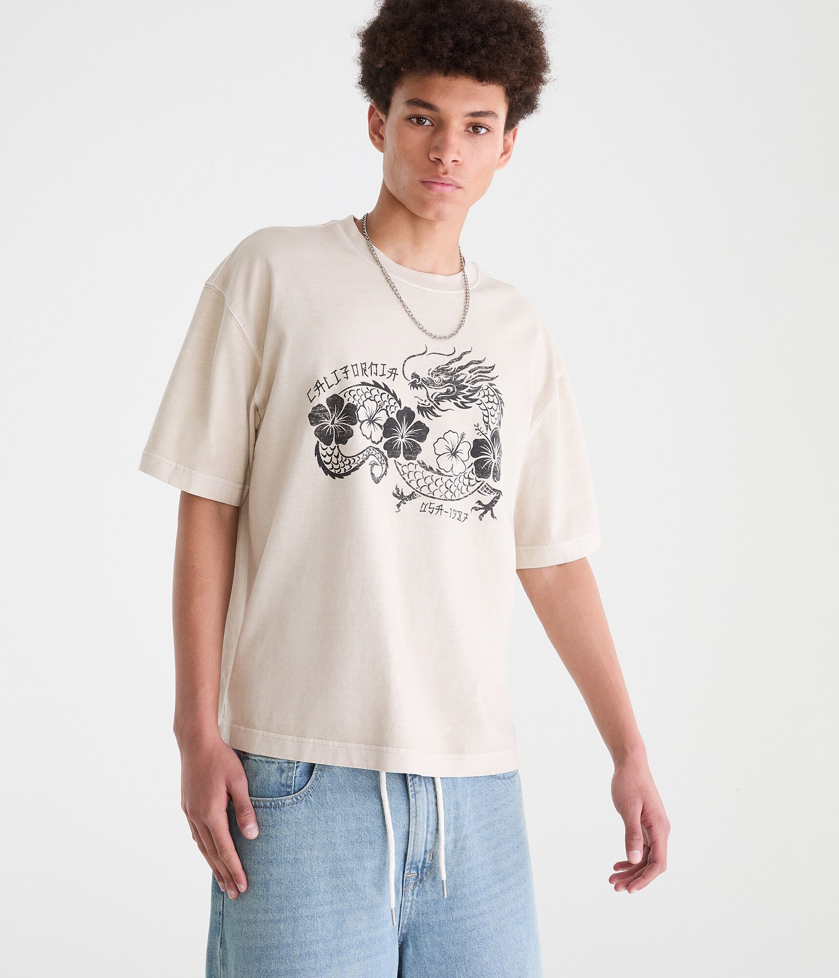 California Dragon Washed Graphic Tee