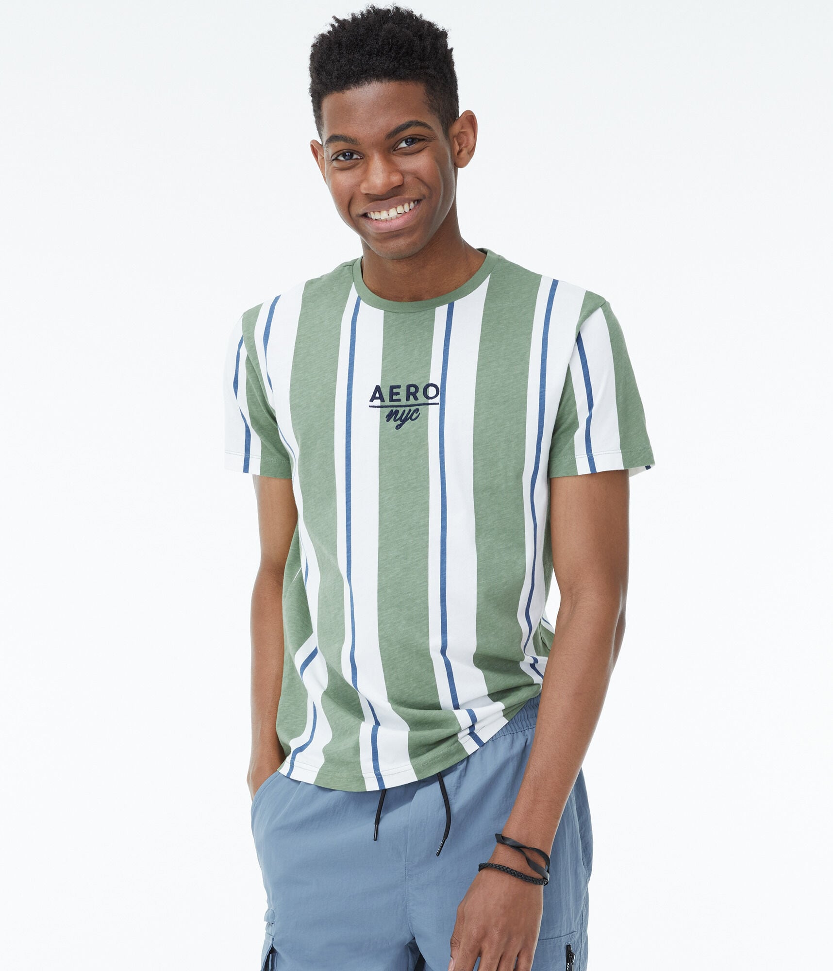 Stripe logo graphic tee clearance